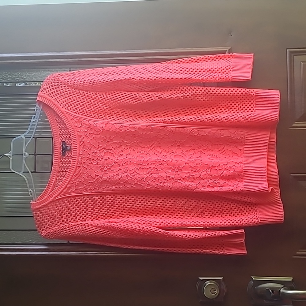 XL coral sweater